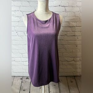 J. Jill wearever Shimmering Purple velvet sleeveless blouse size small